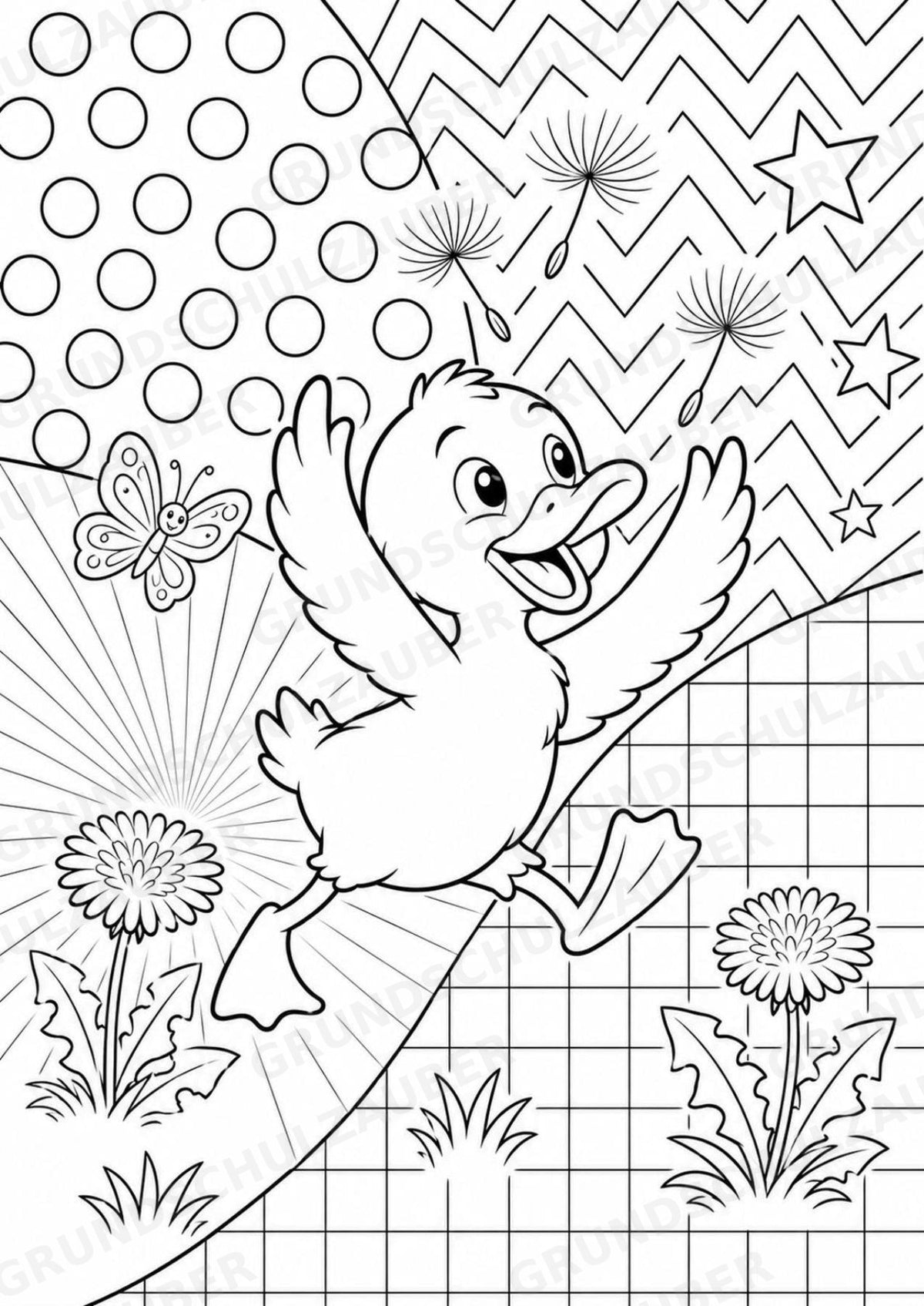 Ente POP Art Ausmalbilder 15 Malvorlagen – Materialseite 14
