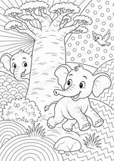Elefant POP Art Ausmalbilder 15 Malvorlagen – Materialseite 13