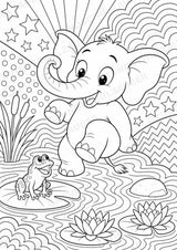 Elefant POP Art Ausmalbilder 15 Malvorlagen – Materialseite 14