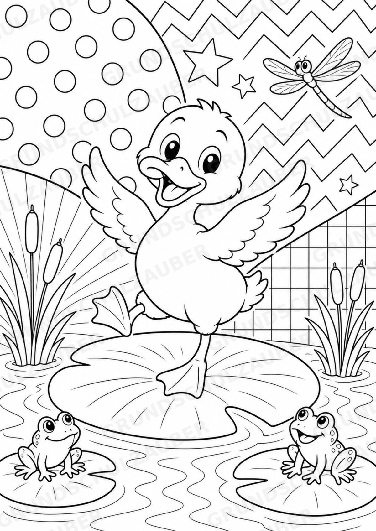 Ente POP Art Ausmalbilder 15 Malvorlagen – Materialseite 16