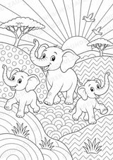Elefant POP Art Ausmalbilder 15 Malvorlagen – Materialseite 16