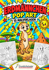 Erdmännchen POP Art Ausmalbilder 15 Malvorlagen – Cover