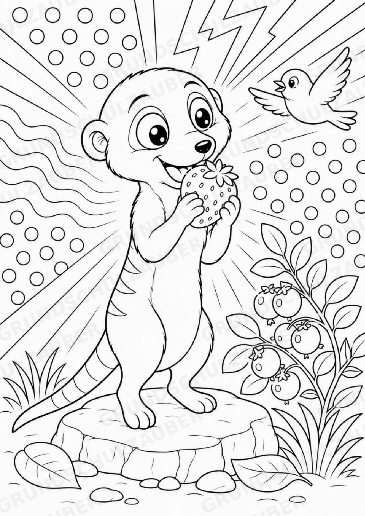 Erdmännchen POP Art Ausmalbilder 15 Malvorlagen – Materialseite 9