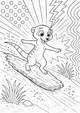 Erdmännchen POP Art Ausmalbilder 15 Malvorlagen – Materialseite 15