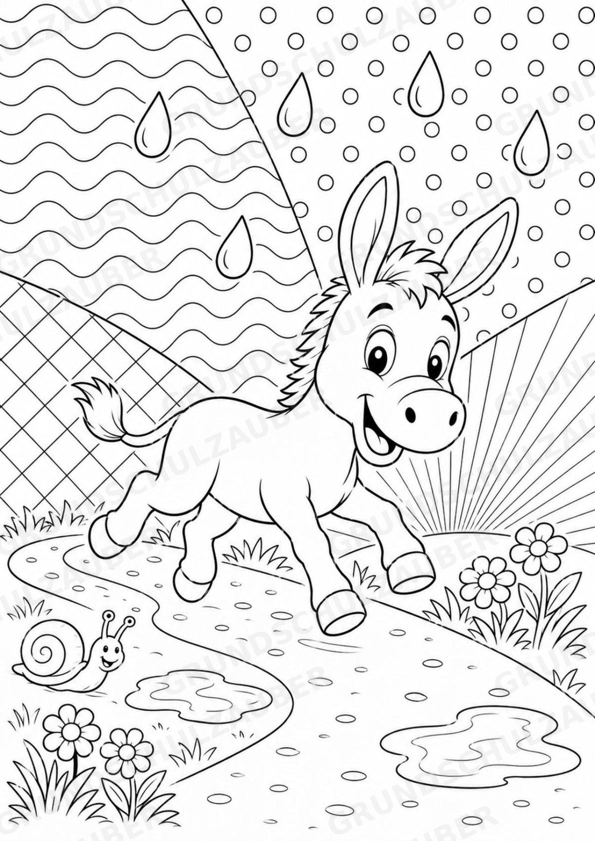Esel POP Art Ausmalbilder 15 Malvorlagen – Materialseite 14