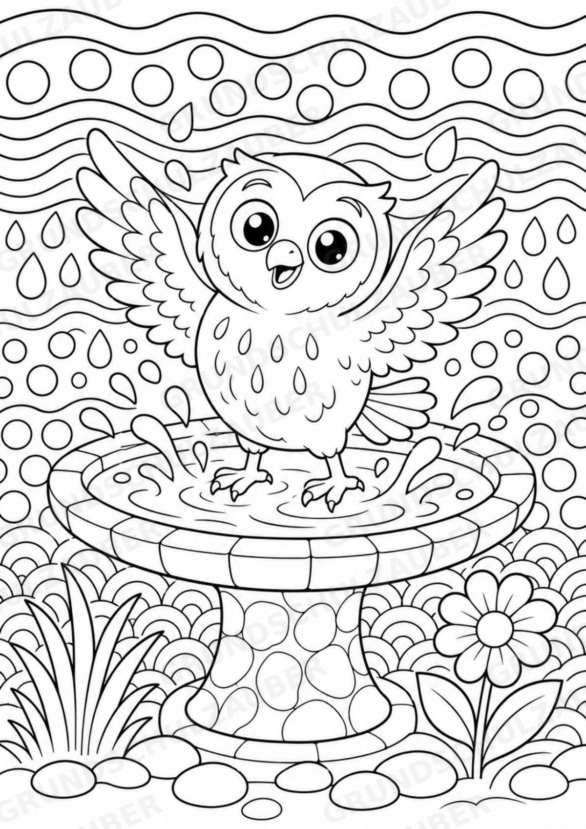 Eule POP Art Ausmalbilder 15 Malvorlagen – Materialseite 6