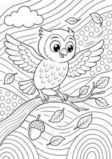 Eule POP Art Ausmalbilder 15 Malvorlagen – Materialseite 11