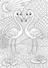 Flamingo POP Art Ausmalbilder 15 Malvorlagen – Materialseite 5
