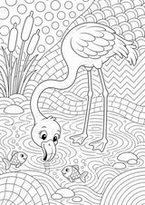 Flamingo POP Art Ausmalbilder 15 Malvorlagen – Materialseite 7