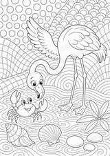 Flamingo POP Art Ausmalbilder 15 Malvorlagen – Materialseite 11