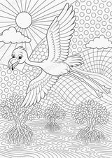 Flamingo POP Art Ausmalbilder 15 Malvorlagen – Materialseite 12