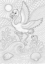 Flamingo POP Art Ausmalbilder 15 Malvorlagen – Materialseite 14