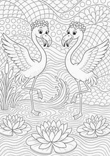 Flamingo POP Art Ausmalbilder 15 Malvorlagen – Materialseite 15