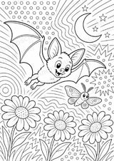 Fledermaus POP Art Ausmalbilder 15 Malvorlagen – Materialseite 4
