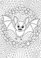 Fledermaus POP Art Ausmalbilder 15 Malvorlagen – Materialseite 5