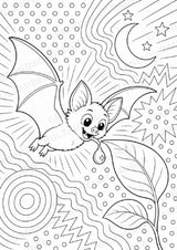 Fledermaus POP Art Ausmalbilder 15 Malvorlagen – Materialseite 10