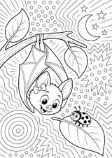 Fledermaus POP Art Ausmalbilder 15 Malvorlagen – Materialseite 14
