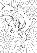 Fledermaus POP Art Ausmalbilder 15 Malvorlagen – Materialseite 15