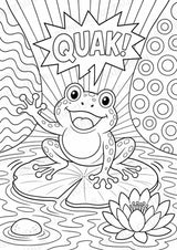 Frosch POP Art Ausmalbilder 15 Malvorlagen – Materialseite 3