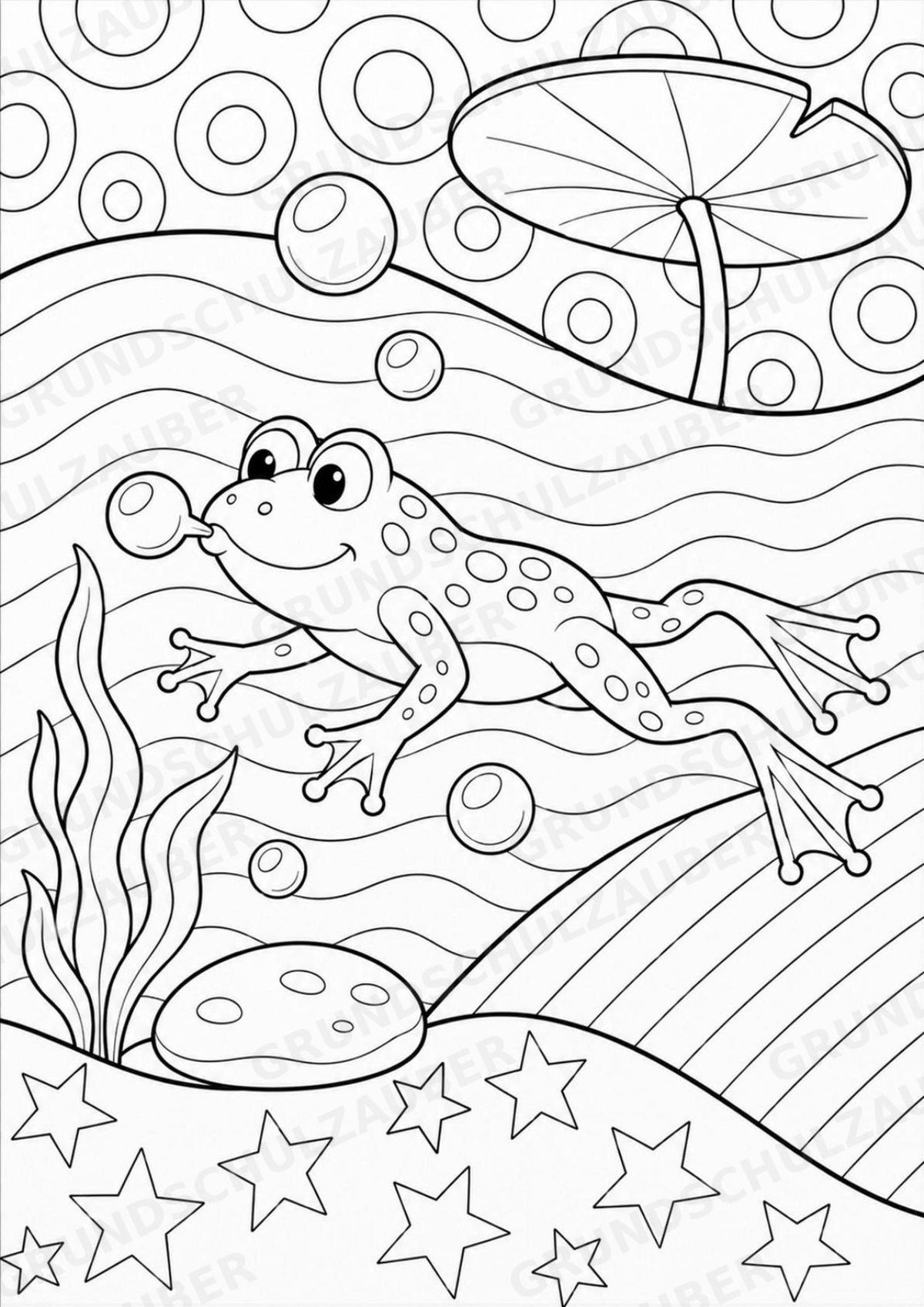 Frosch POP Art Ausmalbilder 15 Malvorlagen – Materialseite 6
