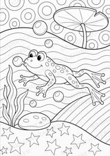 Frosch POP Art Ausmalbilder 15 Malvorlagen – Materialseite 6