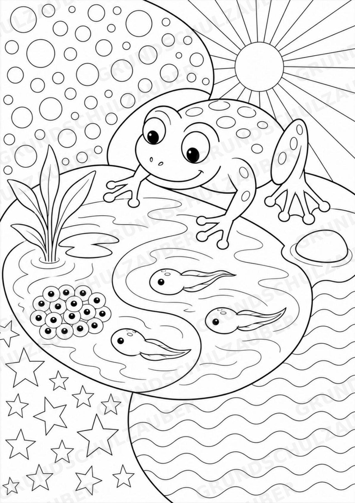 Frosch POP Art Ausmalbilder 15 Malvorlagen – Materialseite 8