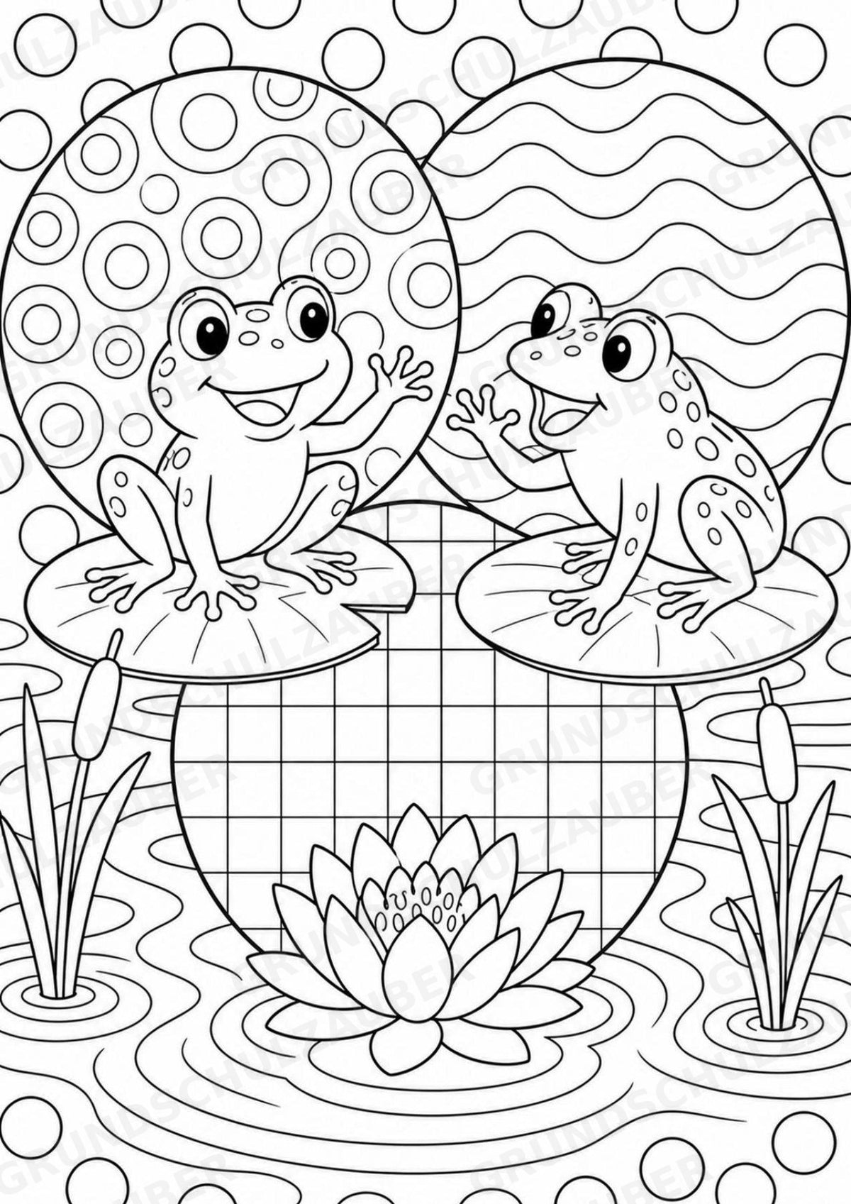 Frosch POP Art Ausmalbilder 15 Malvorlagen – Materialseite 9