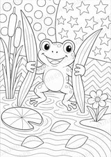 Frosch POP Art Ausmalbilder 15 Malvorlagen – Materialseite 10