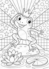 Frosch POP Art Ausmalbilder 15 Malvorlagen – Materialseite 14