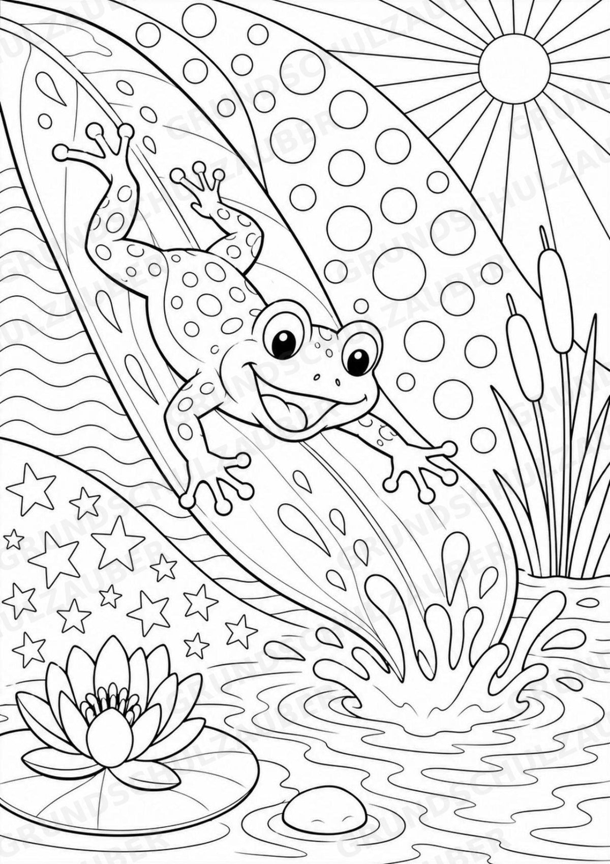 Frosch POP Art Ausmalbilder 15 Malvorlagen – Materialseite 16