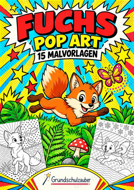 Fuchs POP Art Ausmalbilder 15 Malvorlagen – Cover