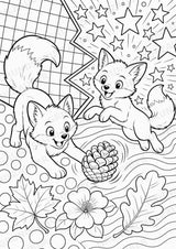 Fuchs POP Art Ausmalbilder 15 Malvorlagen – Materialseite 7