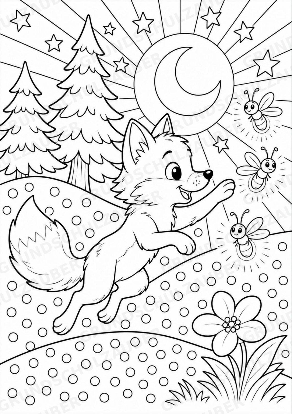 Fuchs POP Art Ausmalbilder 15 Malvorlagen – Materialseite 8