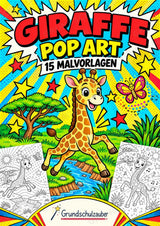 Giraffe POP Art Ausmalbilder 15 Malvorlagen – Cover