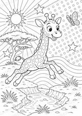 Giraffe POP Art Ausmalbilder 15 Malvorlagen – Materialseite 2