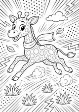 Giraffe POP Art Ausmalbilder 15 Malvorlagen – Materialseite 6