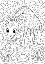 Giraffe POP Art Ausmalbilder 15 Malvorlagen – Materialseite 7