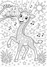 Giraffe POP Art Ausmalbilder 15 Malvorlagen – Materialseite 9