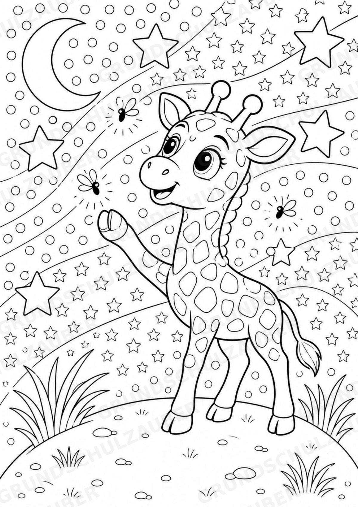 Giraffe POP Art Ausmalbilder 15 Malvorlagen – Materialseite 12