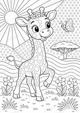 Giraffe POP Art Ausmalbilder 15 Malvorlagen – Materialseite 13