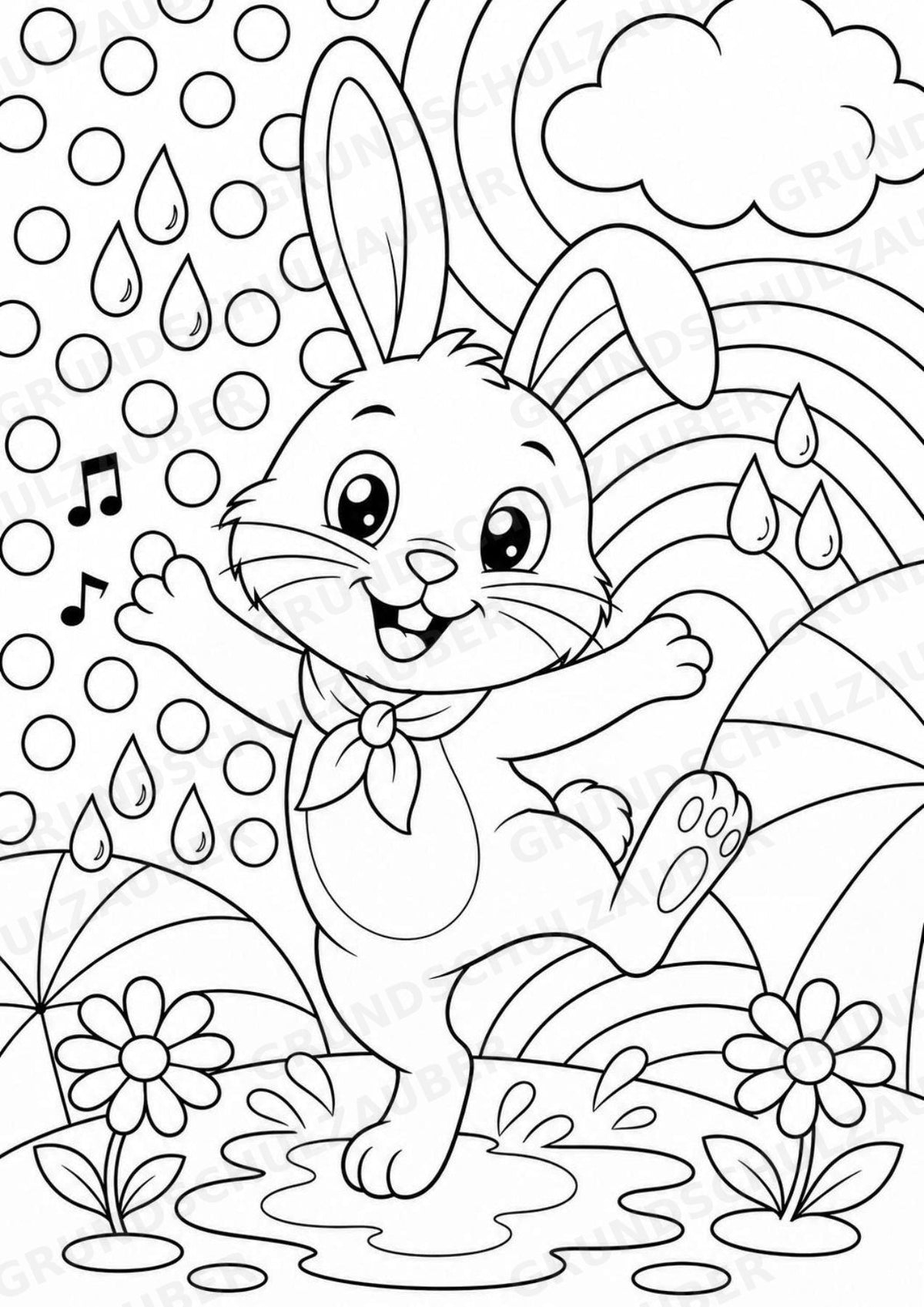 Hase POP Art Ausmalbilder 15 Malvorlagen – Materialseite 4