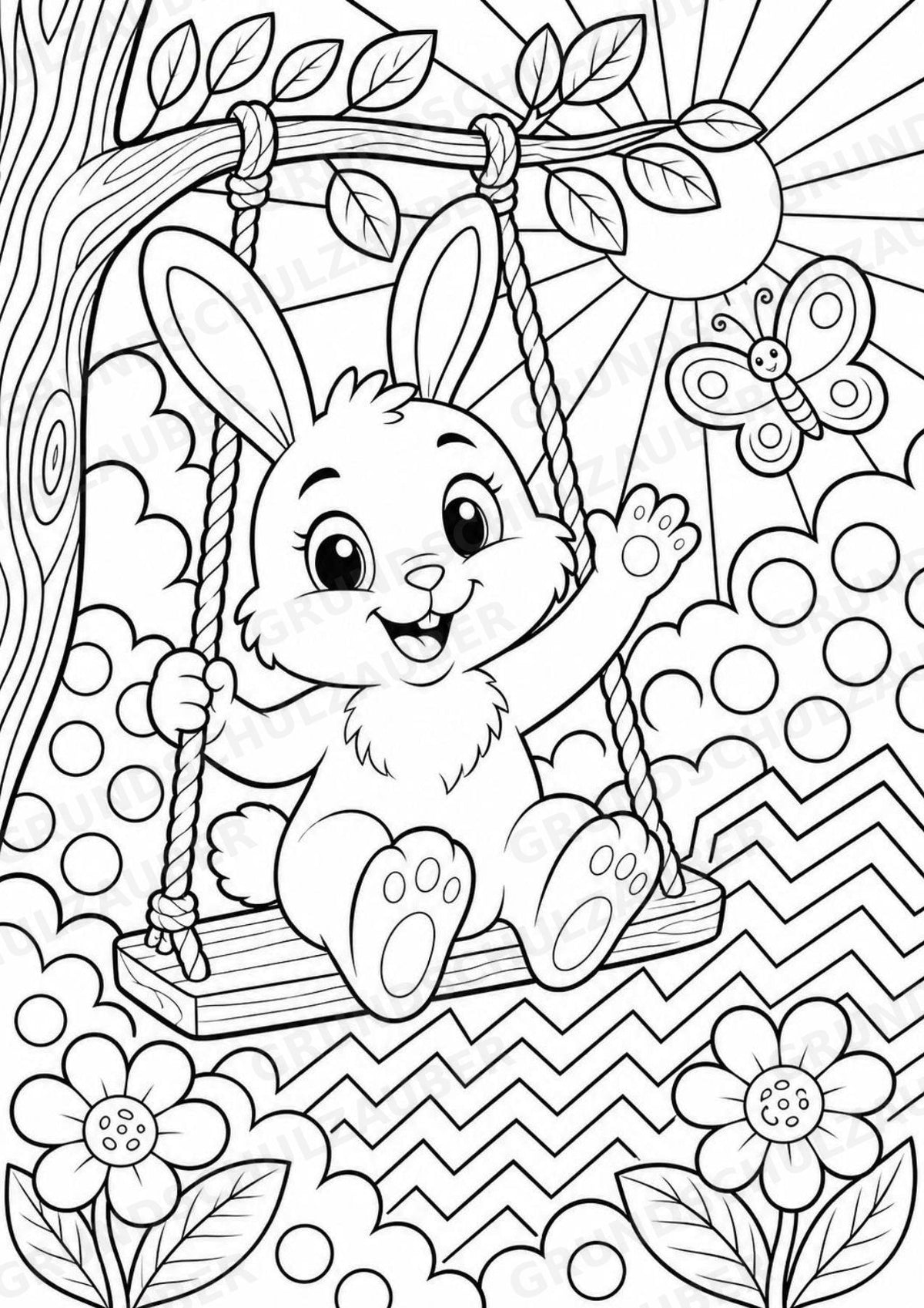 Hase POP Art Ausmalbilder 15 Malvorlagen – Materialseite 6