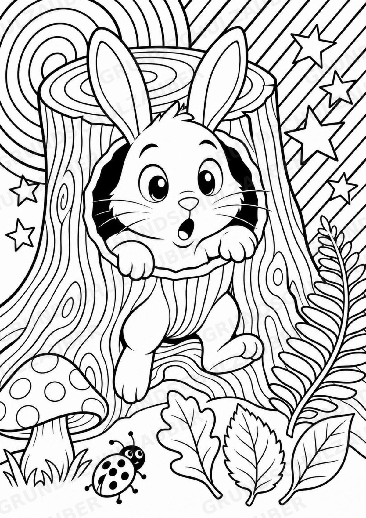 Hase POP Art Ausmalbilder 15 Malvorlagen – Materialseite 10