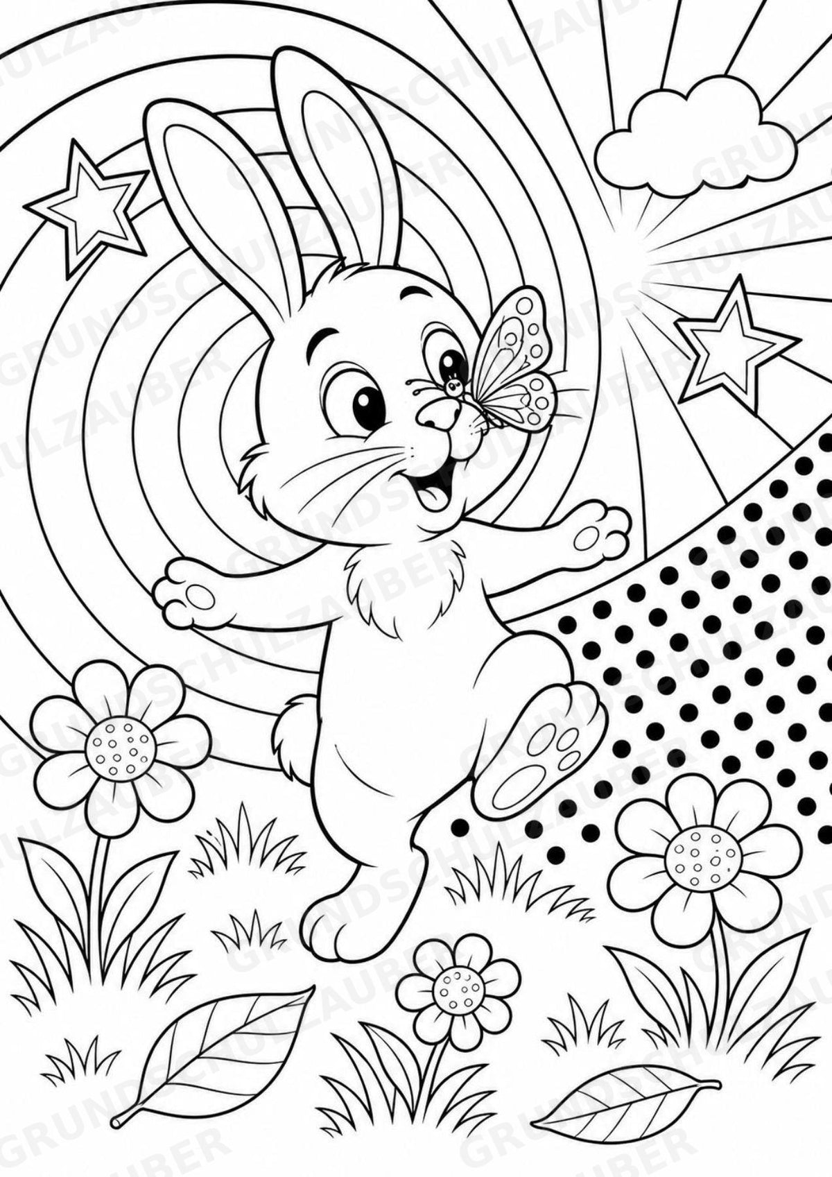 Hase POP Art Ausmalbilder 15 Malvorlagen – Materialseite 16