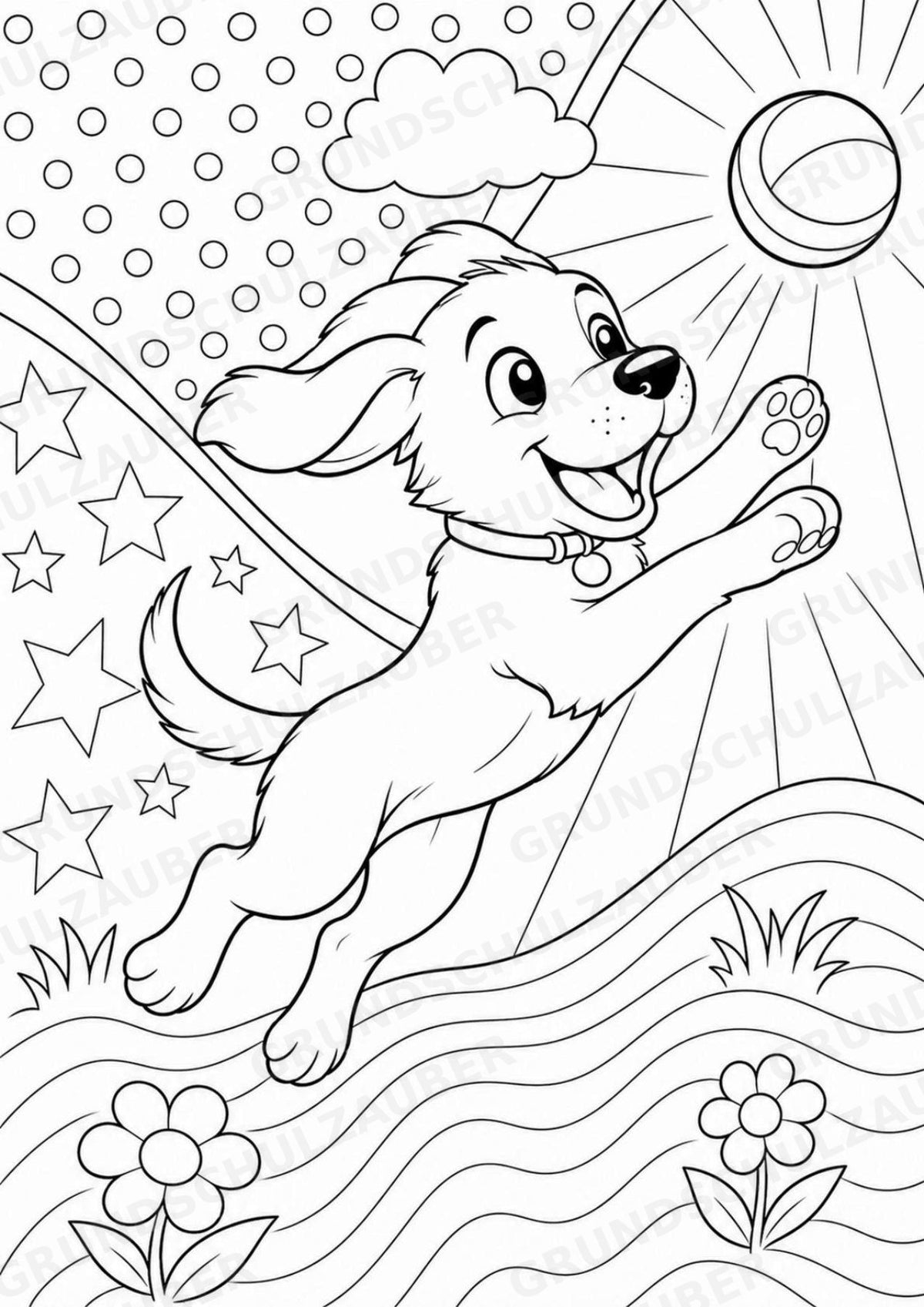 Hund POP Art Ausmalbilder 15 Malvorlagen – Materialseite 2