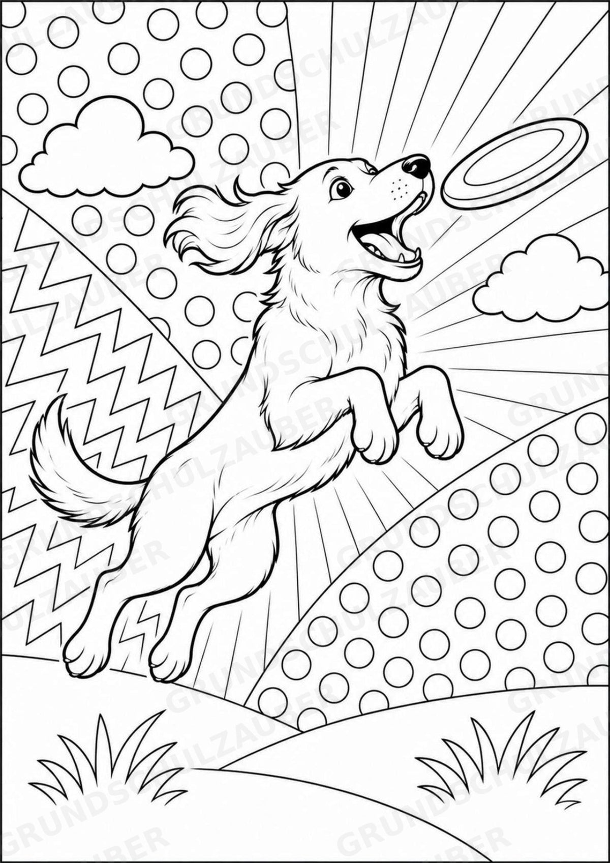Hund POP Art Ausmalbilder 15 Malvorlagen – Materialseite 9