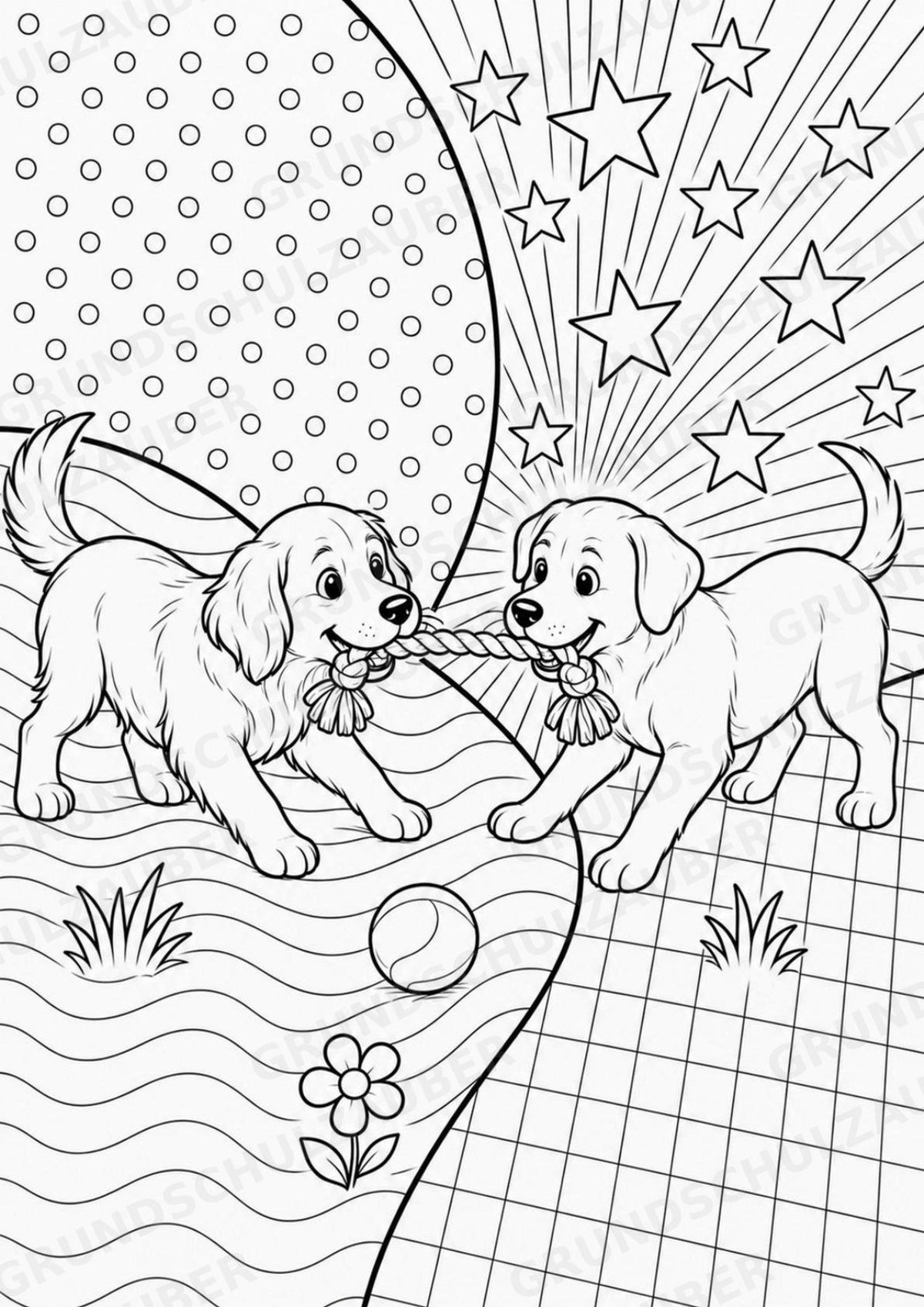 Hund POP Art Ausmalbilder 15 Malvorlagen – Materialseite 10