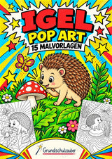 Igel POP Art Ausmalbilder 15 Malvorlagen – Cover