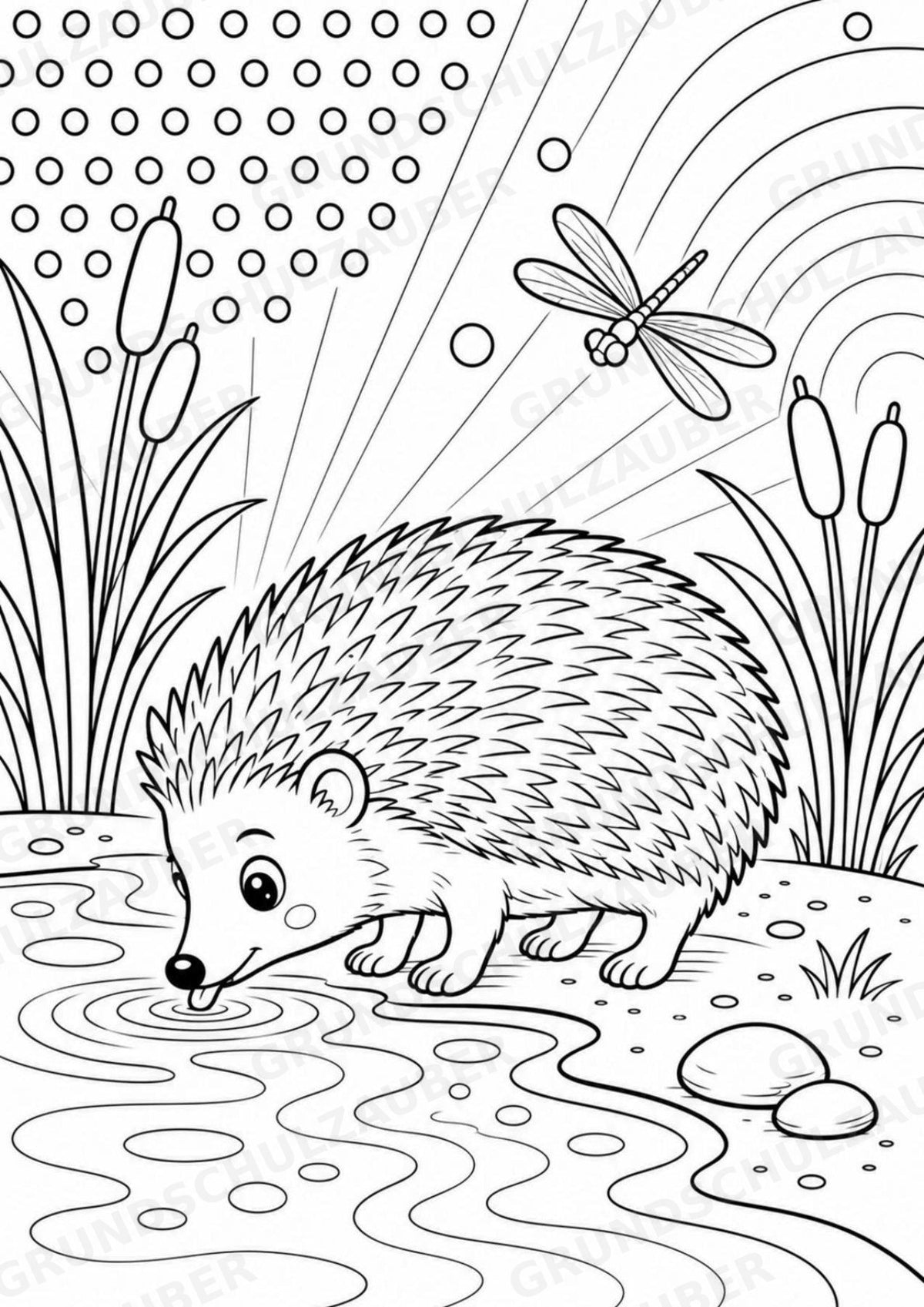 Igel POP Art Ausmalbilder 15 Malvorlagen – Materialseite 5