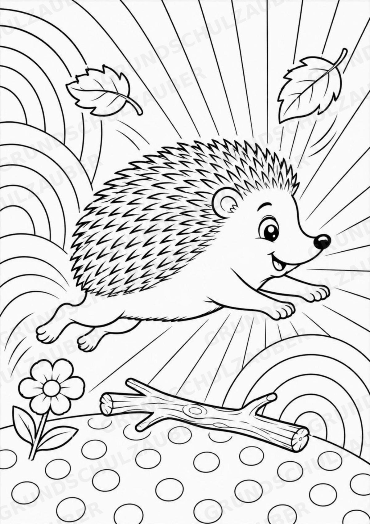 Igel POP Art Ausmalbilder 15 Malvorlagen – Materialseite 6